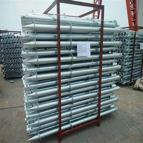 Steel Portable Foundation Ground Screw for Solar Mounting System in Round Shaft Design