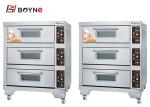 Electric Commercial Bakery Deck Oven Three Deck Capacity Stainless Steel Oven