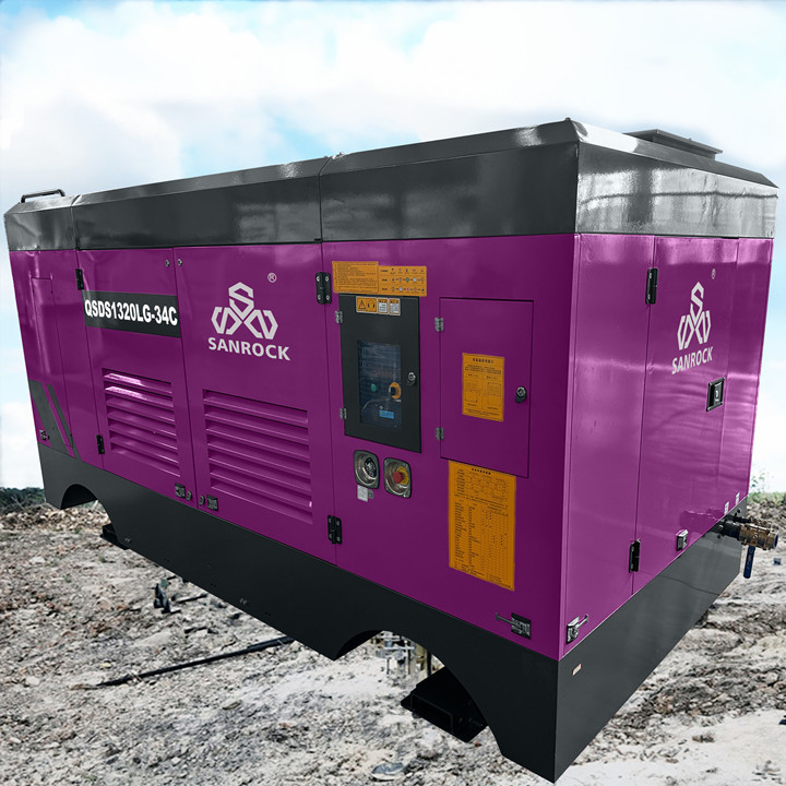 Screw Air Compressor Water Well Air Compressor Machine Portable Diesel Air Compressor