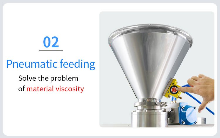 Pneumatic feeding Solve the problem of material viscosity