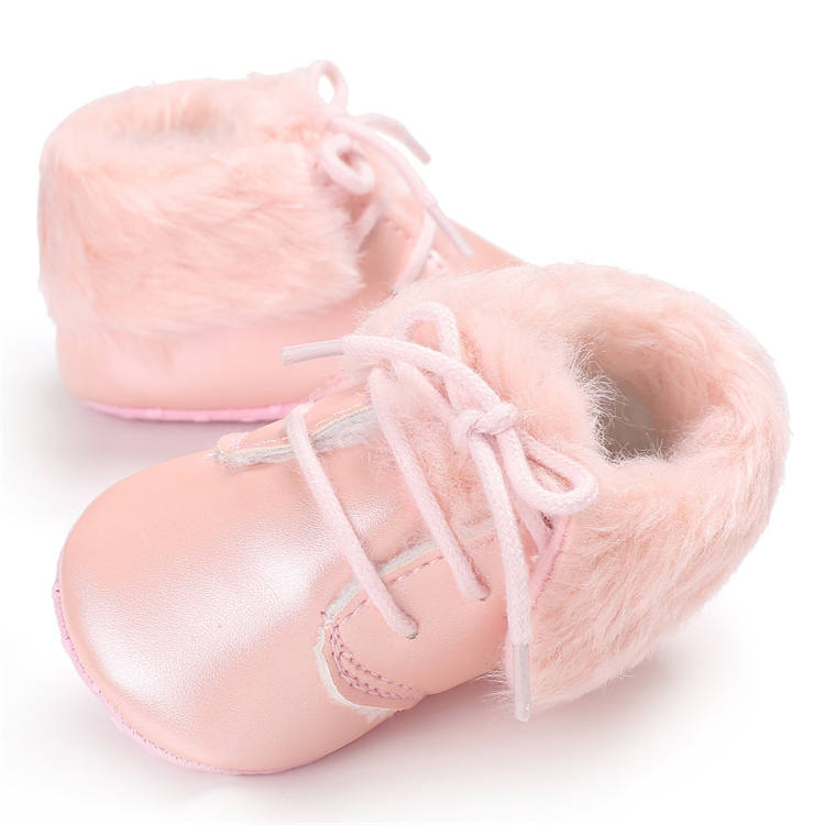 Hot sale PU Leather upper warm 0-18 months Moccasins boots baby boots leather