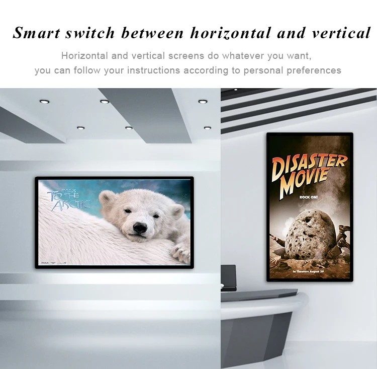 Advertising Wall Mounted Touch Screen Kiosk 43 Inch Network Android HD