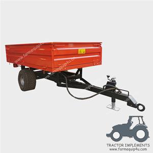 Quality Single Axle Tractor Trailer ,Farm Hydraulic Dump Trailer ;2 Wheel Box Tipper Trailer For Farm Transporting wholesale