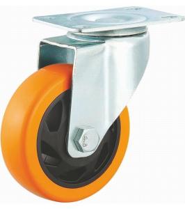 Quality 5 Inch Swivel Caster Wheels Pu Wheels Zinc Plated wholesale
