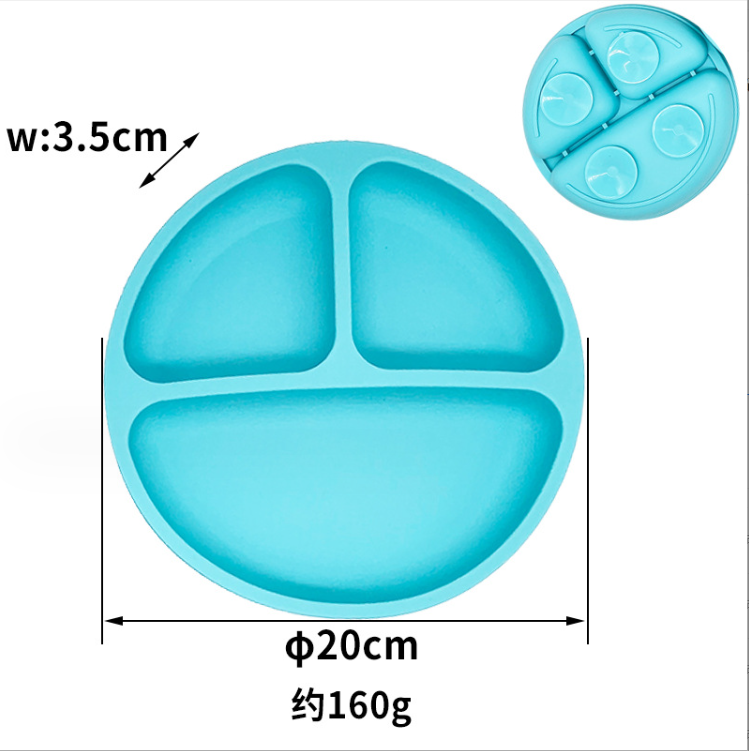 Food Grade Silicone Plate None Design Style Dinnerware Type Plate for Toddler and Kids