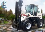 5 Ton All Terrain Forklift 76kw Diesel Engine 4WD Internal Combustion Side Shift