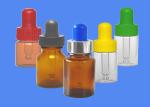 Chemical / Cosmetic Glass Dropper Bottles , 20ml Glass Bottle With Eyedropper