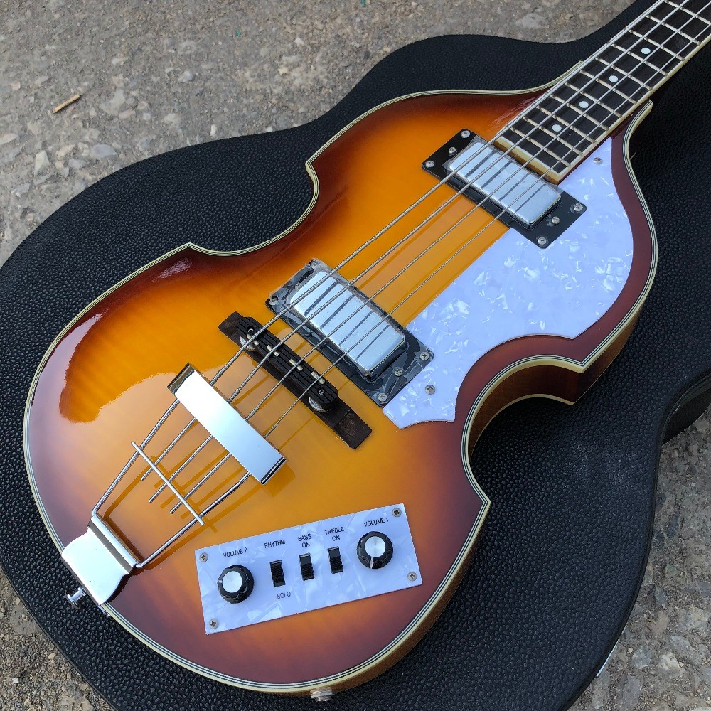 Vintage CT Violin BB-2 Icon Series Hofnes 4 Strings Bass Guitar in Sunburst