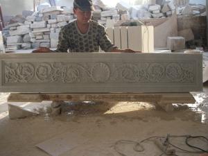 Quality white marble carved panel for indoor wholesale