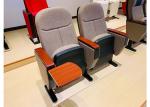 Retractable Solid Rubber Wood Armrest Church Auditorium Chairs