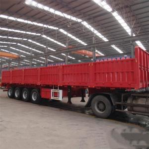 Quality CIMC 4 Axle High Flatbed 60T Side Wall Semi Trailer wholesale