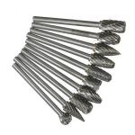 Carbide HP Tungsten Dental Abrasive Lab Polishing Steel Burs 10pcs / Box
