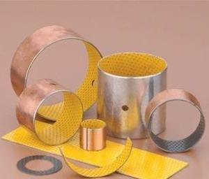 Quality SF-2 boundary lubricating bushing,carbon steel plate,copper powder,pom,etc.yellow,low speed,heavy loading. wholesale