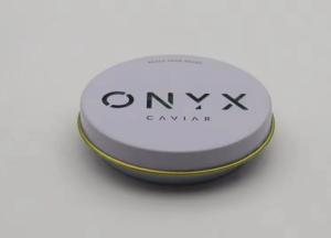 Quality 0.28mm Food Grade Tinplate Caviar Packaging Vacuum Empty Can 30g and 50g with flat lid wholesale