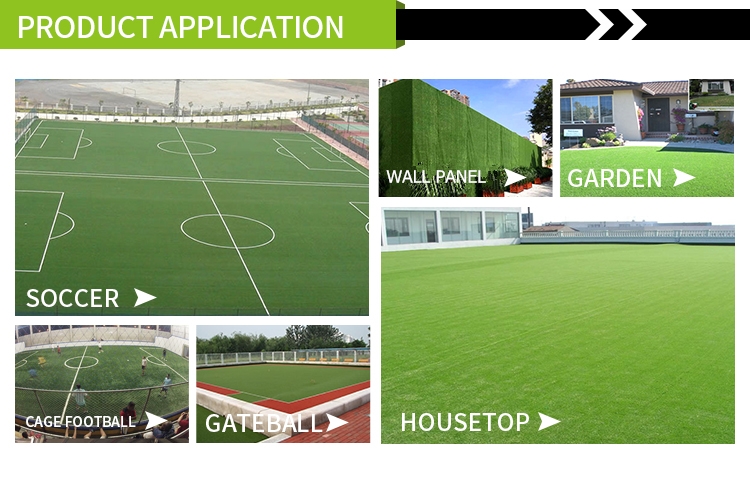 Rubber Backed Outdoor Artificial Grass Floor For Housetop Villa Landscape