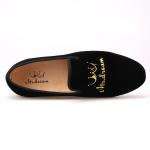 Red Bottom Mens Velvet Loafers Rubber Outsole Color Customized For Business