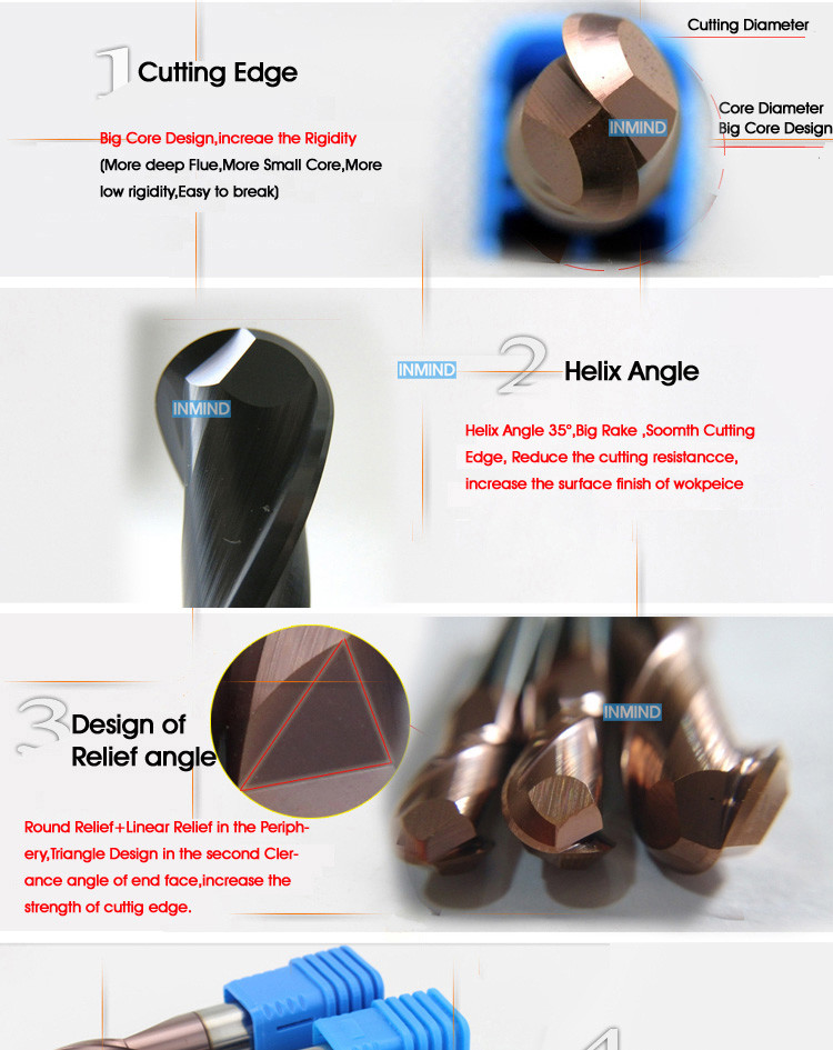 Solid Carbie Ball Nose End Mill