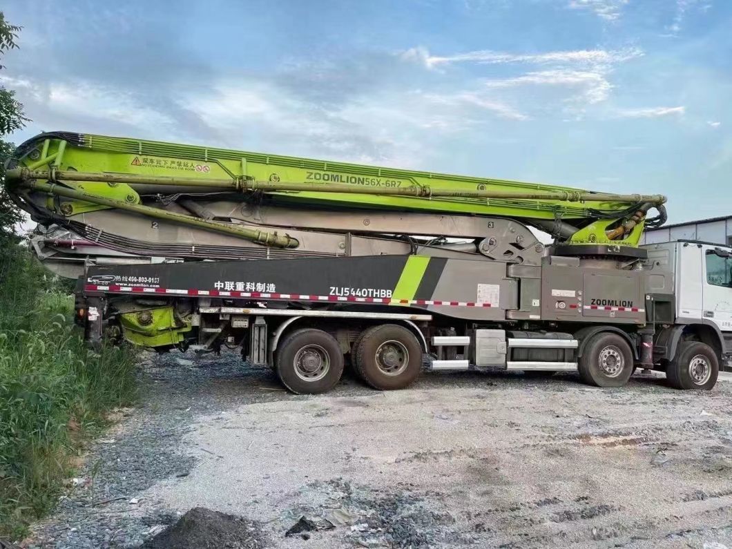 Zlj Used Heavy Equipment 56 Meter Concrete Pump Machine Boom Pump