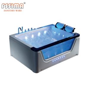 Quality Free Standing Air Jet Bathtub Shower Combination 1700mmx680mm Remote Control wholesale