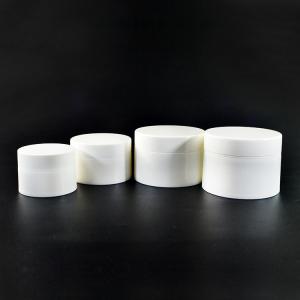 Quality White Stackable Plastic Cosmetic Containers 4 Oz Cosmetic Jars For Setting Face Cream wholesale