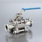 DIN Sanitary Ball Valves SS304 /316L Three Piece Clamp Ball Valve