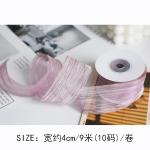 Polyester 38mm Organza Ribbon Eco Friendly Pale Pink Organza Ribbon