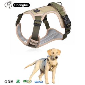 Quality Reflective Breathable No Pull Dog Vest Harness Black Oxford Cloth wholesale