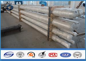 Quality Conical shape galvanised steel posts , 9M Height galvanized fence pipe with Wood Packing wholesale