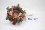 New Style Wholesales Pine Cone Xmas Candle Holder Artificial Table Christmas
