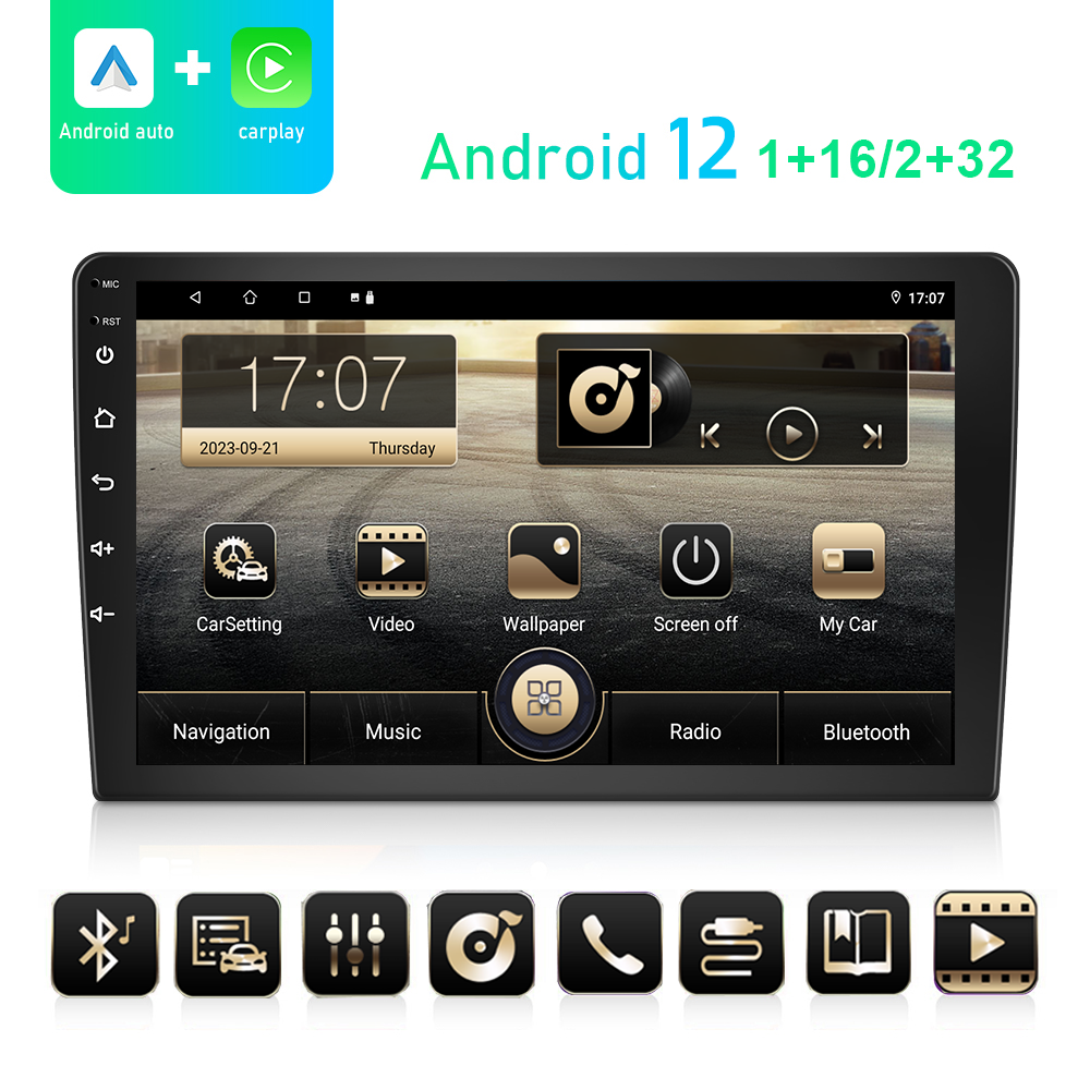 1 Din IPS 1280X720 Android Multimedia Video Touch Screen for Toyota/Nissan/Hyundai/Honda