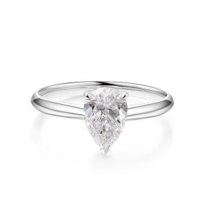 Quality Beautiful Design Lab Grown Diamond Ring 18K White Gold jewelry for gifts and party Diamond ring Pear Shape Diamond Ring wholesale