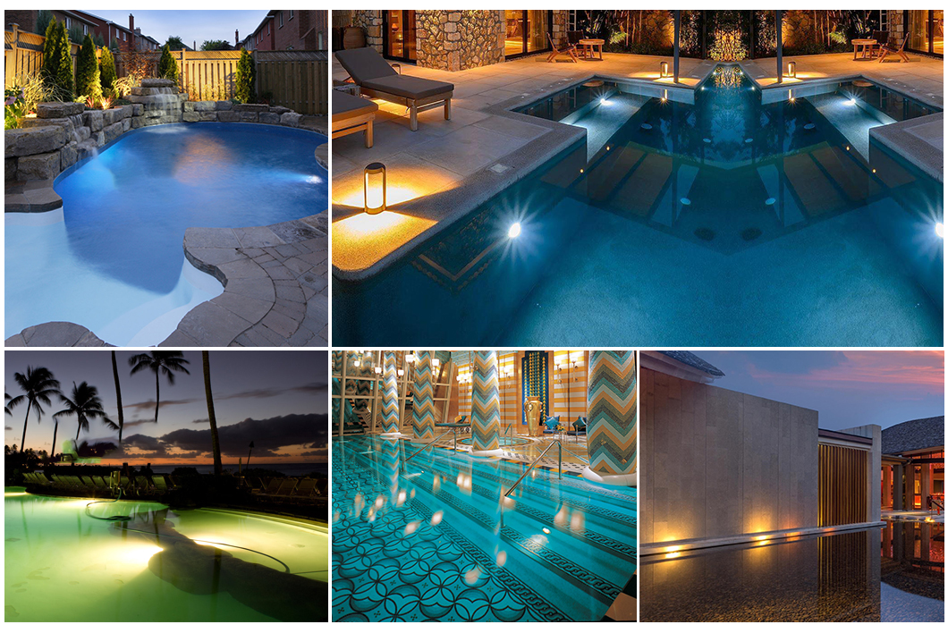 18W DC24V Input IP68 Color Changing Outdoor Led Underwater Lights