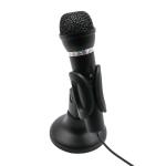 3.5mm Plug Microphone Phone Sound Card Black Condenser 180° Rotation Handheld