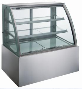 Quality 1.8m Black Color Cake Showcase Stainless Steel Bakery Display Refrigerator wholesale
