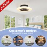 Low Profile 24 Inch Bladeless LED Ceiling Fan For Kids Bedroom