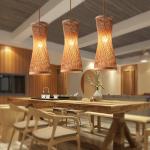 Modern jute pendant lights For Living room Bedroom Restaurant Lighting Fixtures