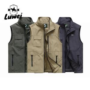 Quality Spring And Autumn Loose Large Size Waistcoat Utility Casual Sports Men's Vest Classic Sleeveless Mens Vest wholesale