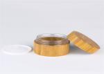 Bamboo Plastic Liner Cream Jars Cosmetic Packaging 0.5oz 1oz 1.7oz With Lids