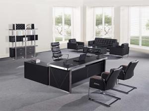 Quality modern office manager leather table furniture/office manager leather desk wholesale