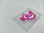 Sewing Clothes Business Logo Sticker Labels PVC Material Transluscent
