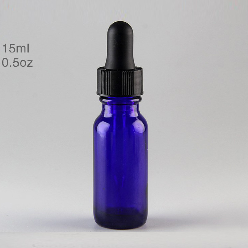 Clear Dropper Glass Essential Oil Bottle Silk Screen Printing 15ml 20ml 100ml