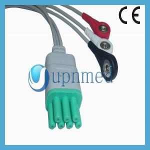Quality Mindray Telemetry 3 lead ecg cable with snap wholesale