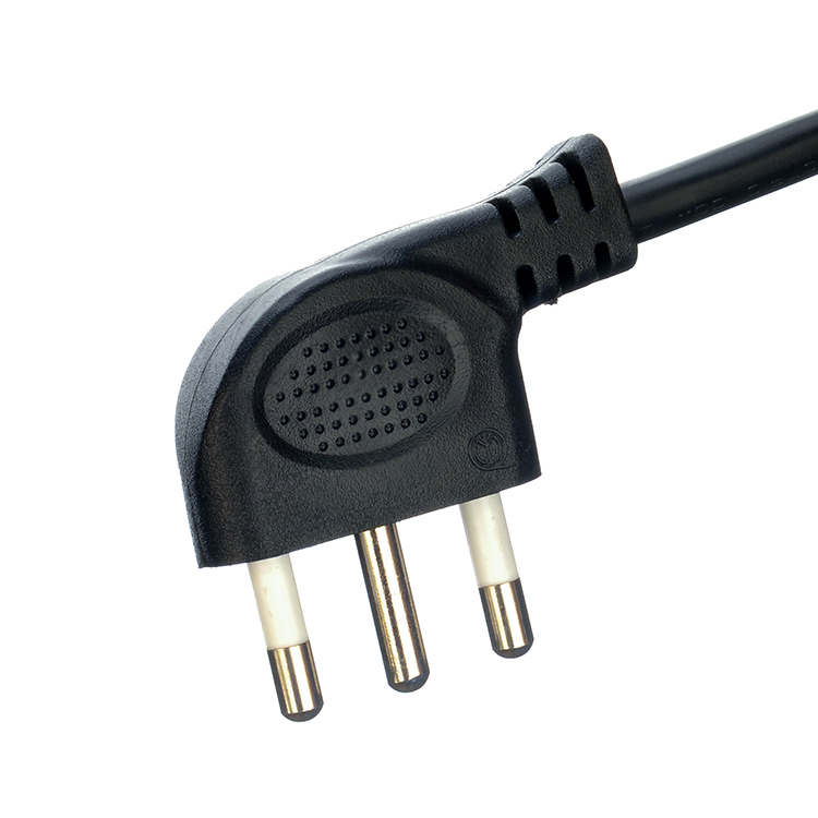 16A IEC 60320 C13 Clover Connector Black Italia Standard H05VV-F 3x0.75MM2 Extension Cord Grounding Standard Grounding