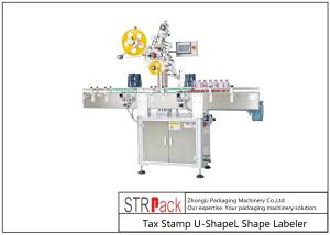 Quality U / L Shape Tax Stamp Labeling Machine 10 - 200 mm wholesale