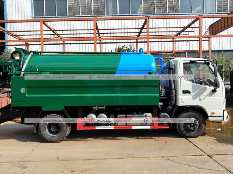 Forland 5,000Liters Sewage Tank 2,000Liters Water Tank High Pressure Cleaning Sewage Suction Truck