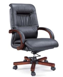 Quality luxury office wooden frame swivel manager arm chair wholesale