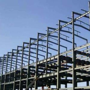 Quality Q345B Garage Steel Frame Grey Color Paint, Industrial Garage 5000 square meter wholesale