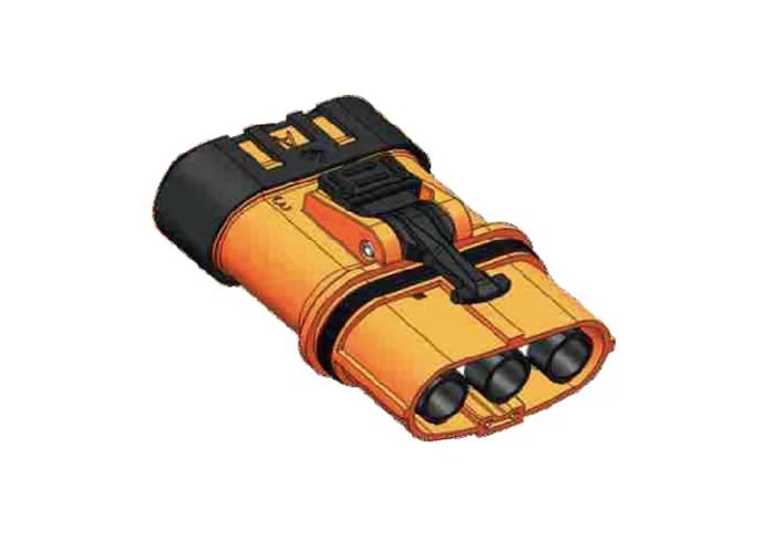 6000VDC Waterproof Battery Connectors , 3pin Lithium Battery Connector