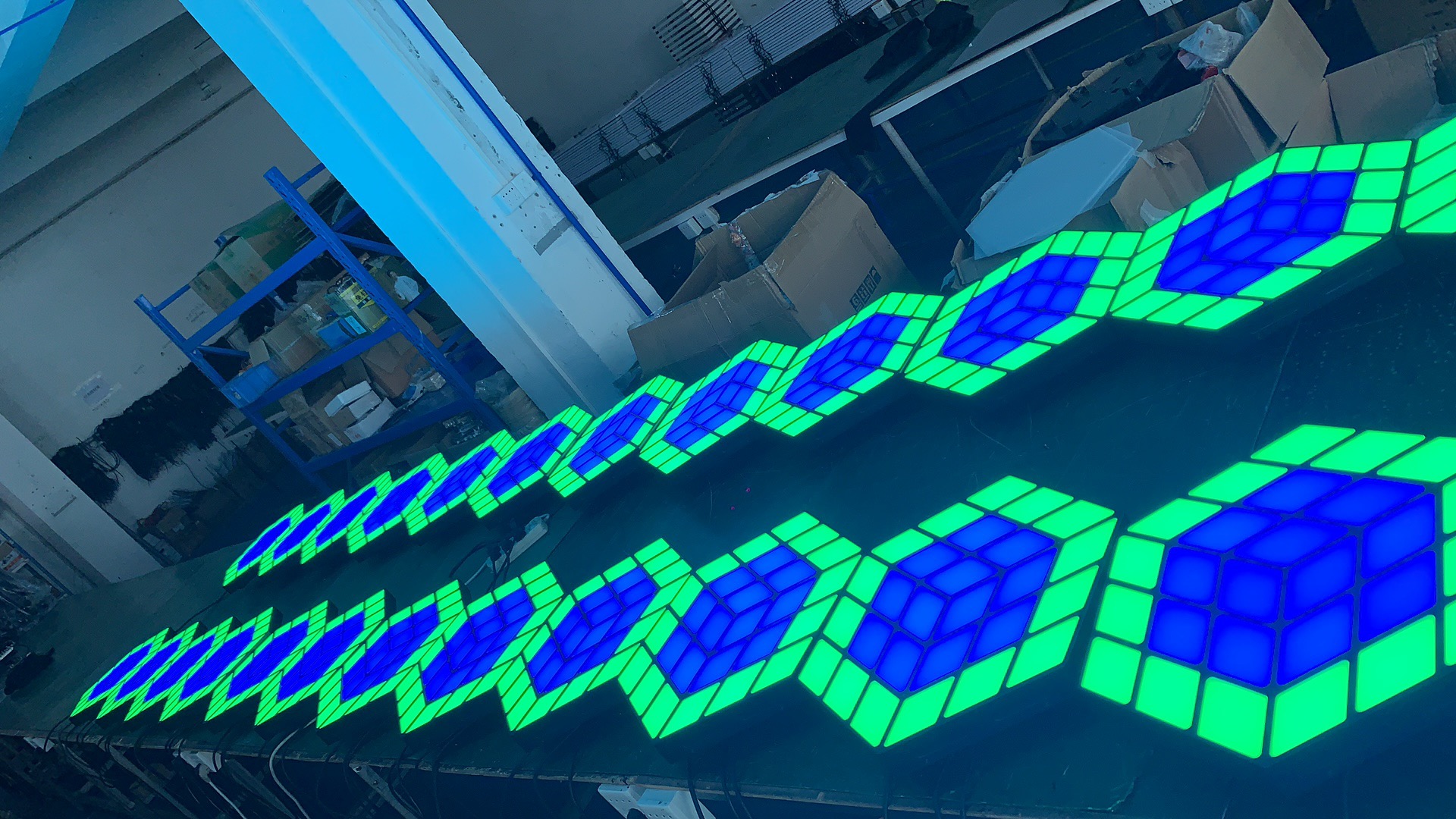 LED 3D Wall Magic Cube Led Display High Quality RGB Magic Cube Lamp China For Stage Background