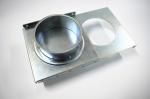 Galvanized Steel 100mm Blast Gate Dust Collection Fitting Self Clearing Longlife
